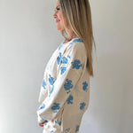 Emboidered Sweater & Short Set - White