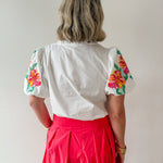 Embroidered Accent Top
