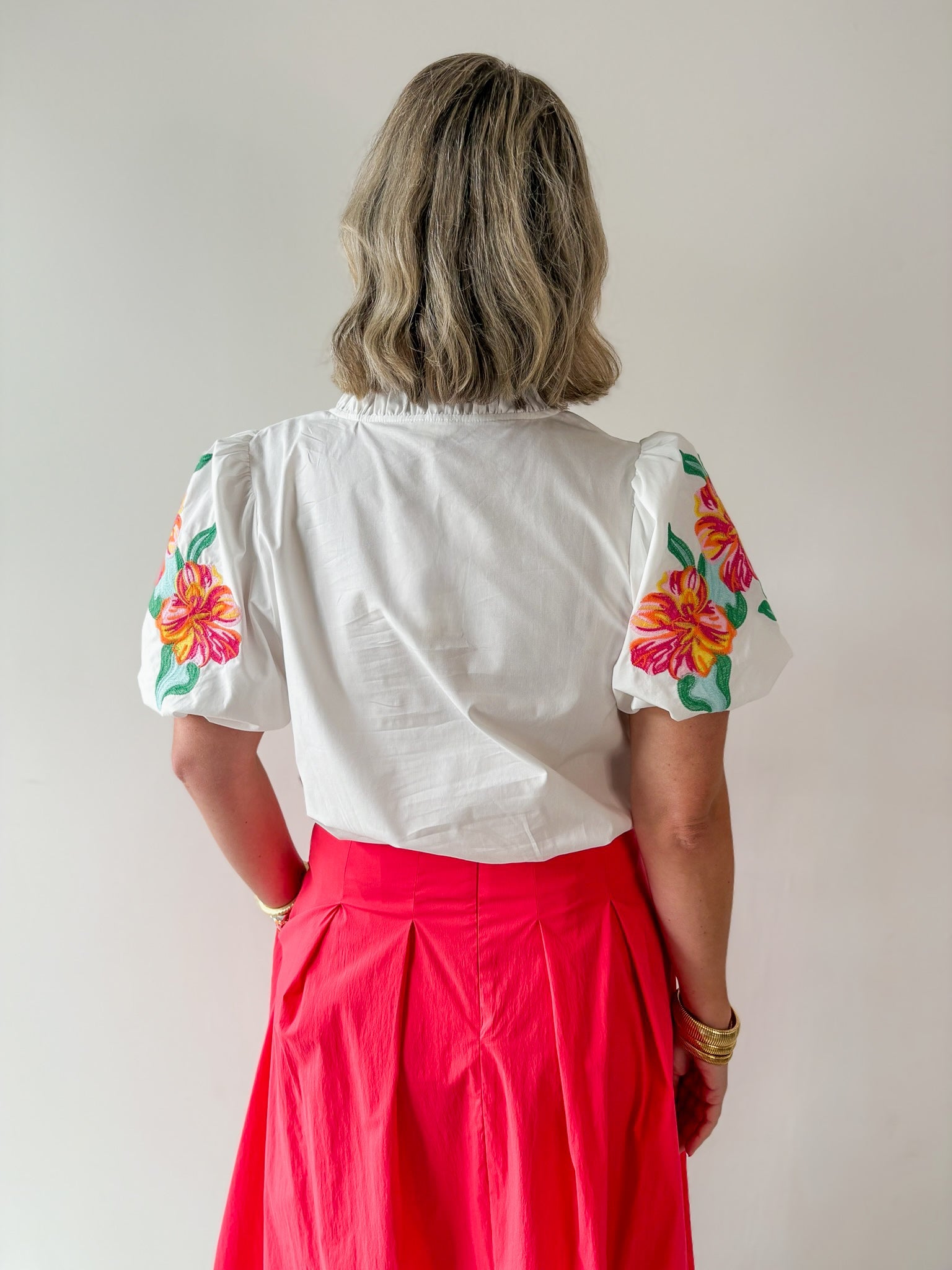 Embroidered Accent Top