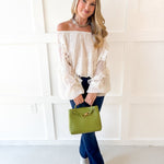 Embroidered Bubble Hem Top