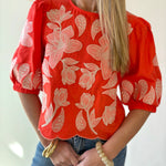 Embroidered Detail Top