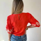 Embroidered Detail Top