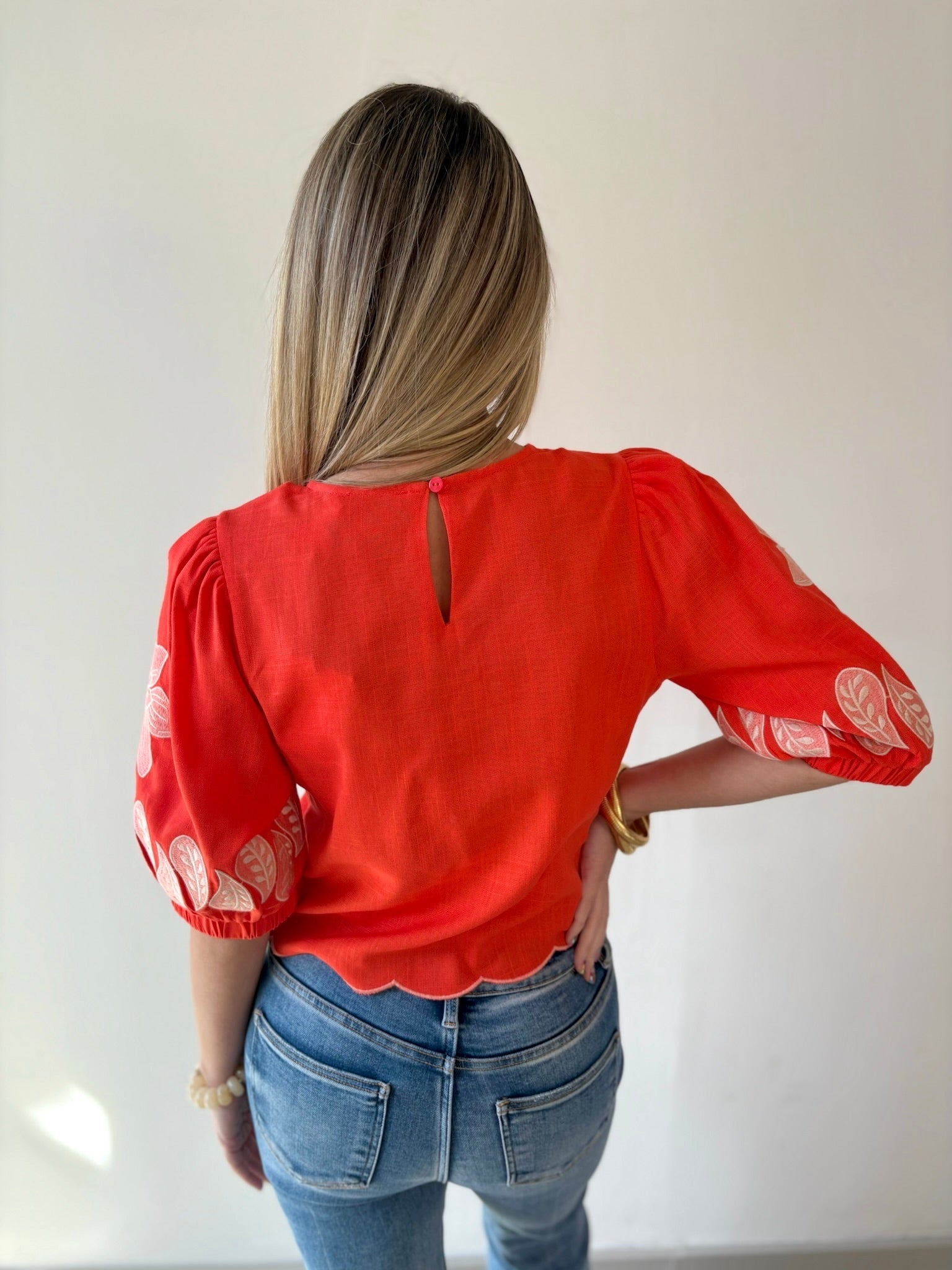 Embroidered Detail Top