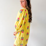Embroidered Floral 3/4 Sleeve Dress