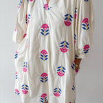 Embroidered Floral 3/4 Sleeve Dress
