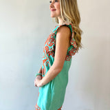 Embroidered Flutter Detailed Dress