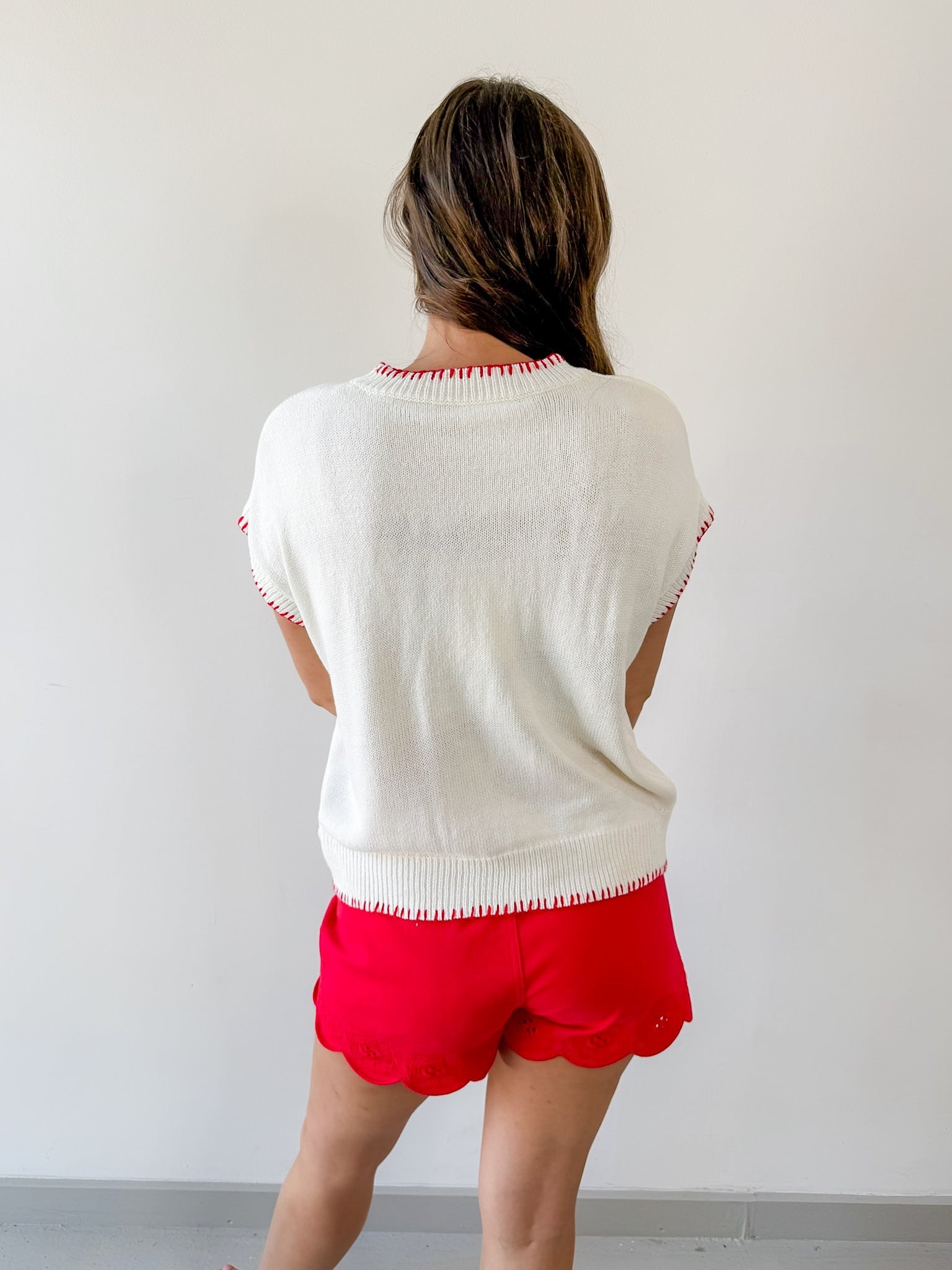 Embroidered Lobster Knit Top