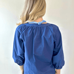 Embroidered Poplin Top