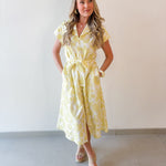 Embroidered Scalloped Dress