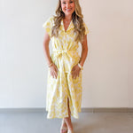 Embroidered Scalloped Dress