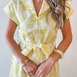 Embroidered Scalloped Dress