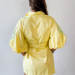 Embroidered Shirt Dress - Butter/Beach Glass