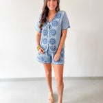 Embroidered Shirt & Short Set
