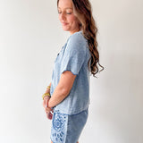 Embroidered Shirt & Short Set