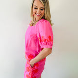 Embroidered Square Top & Skirt Set