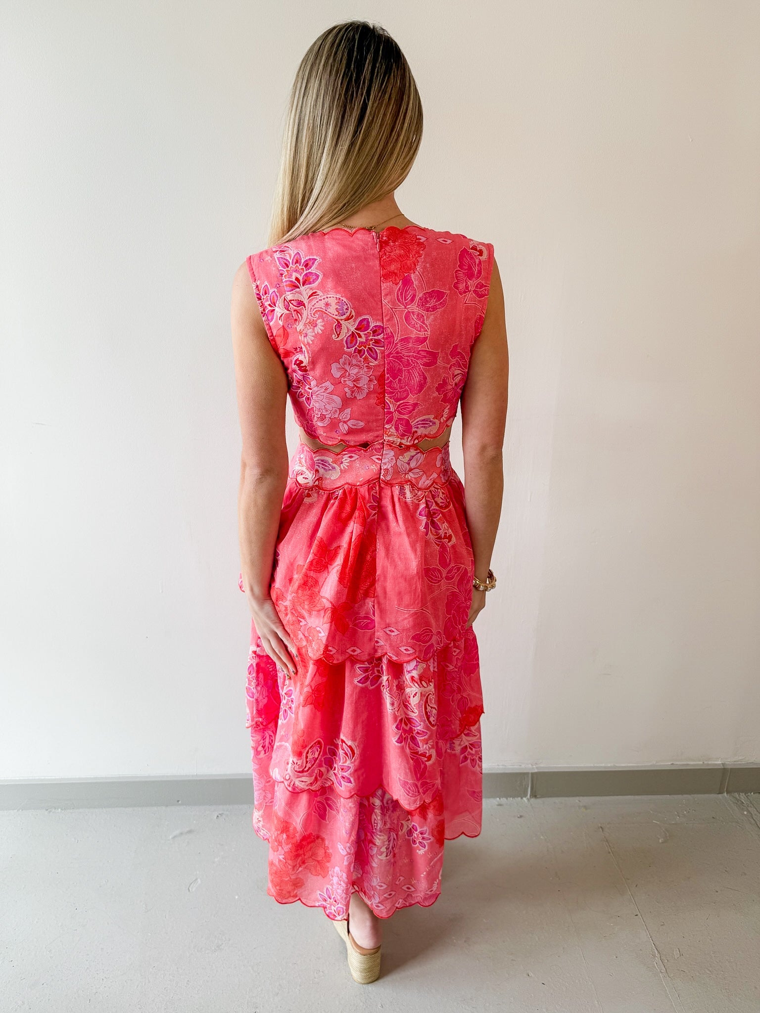 Embroidered Tiered Maxi Dress