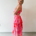 Embroidered Tiered Maxi Dress