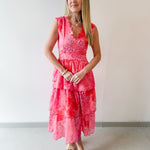 Embroidered Tiered Maxi Dress