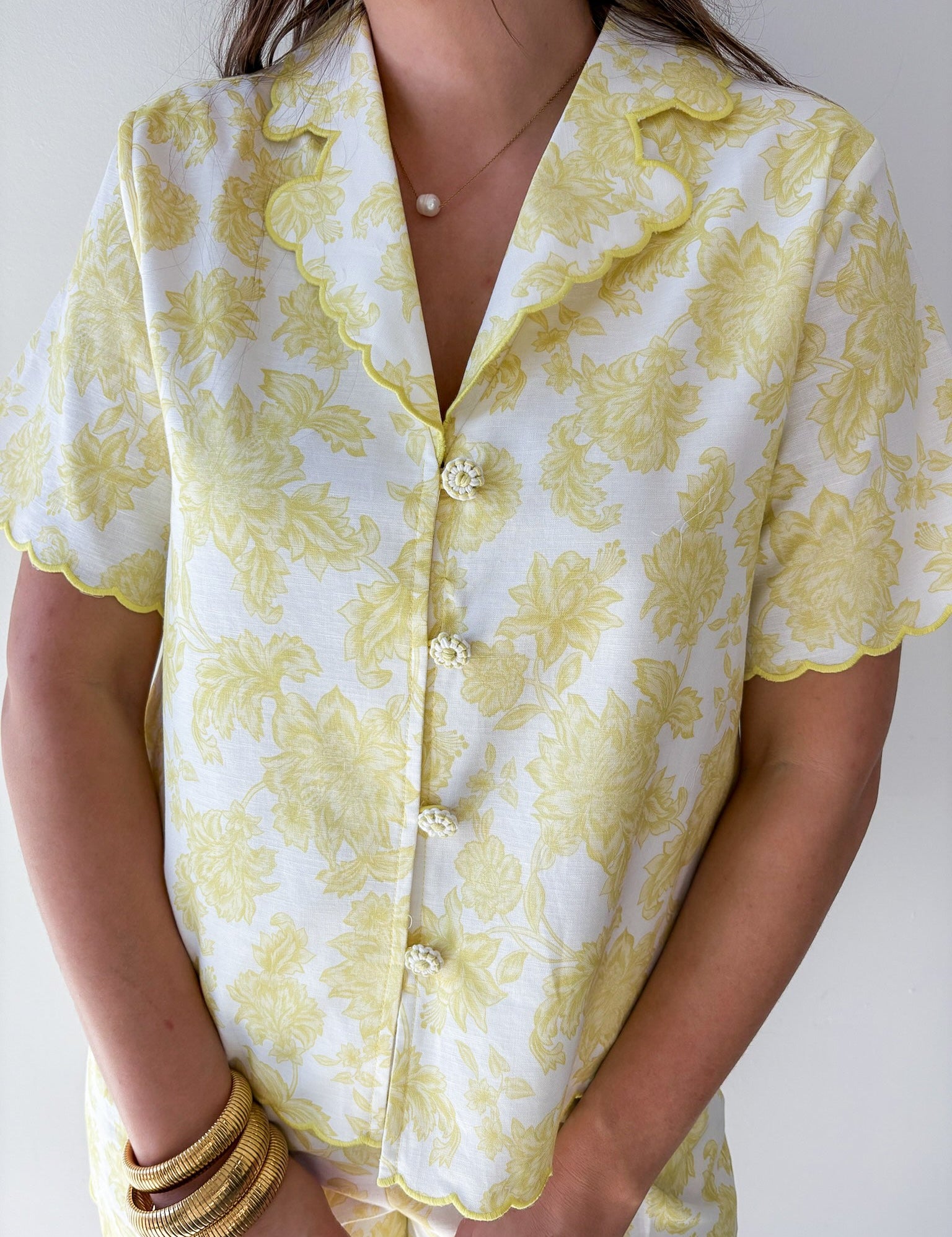 Embroidered Top & Short Set