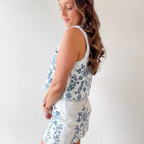 Embroidered Vest & Skort Set - Acid