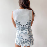Embroidered Vest & Skort Set - Acid