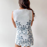 Embroidered Vest & Skort Set - Acid