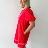 Embroidery Accent Shift Dress