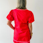 Embroidery Accent Shift Dress
