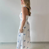 Embroidery Smock Dress - White