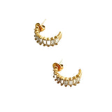 Emerald Cut Cubic Zirconia Hoop