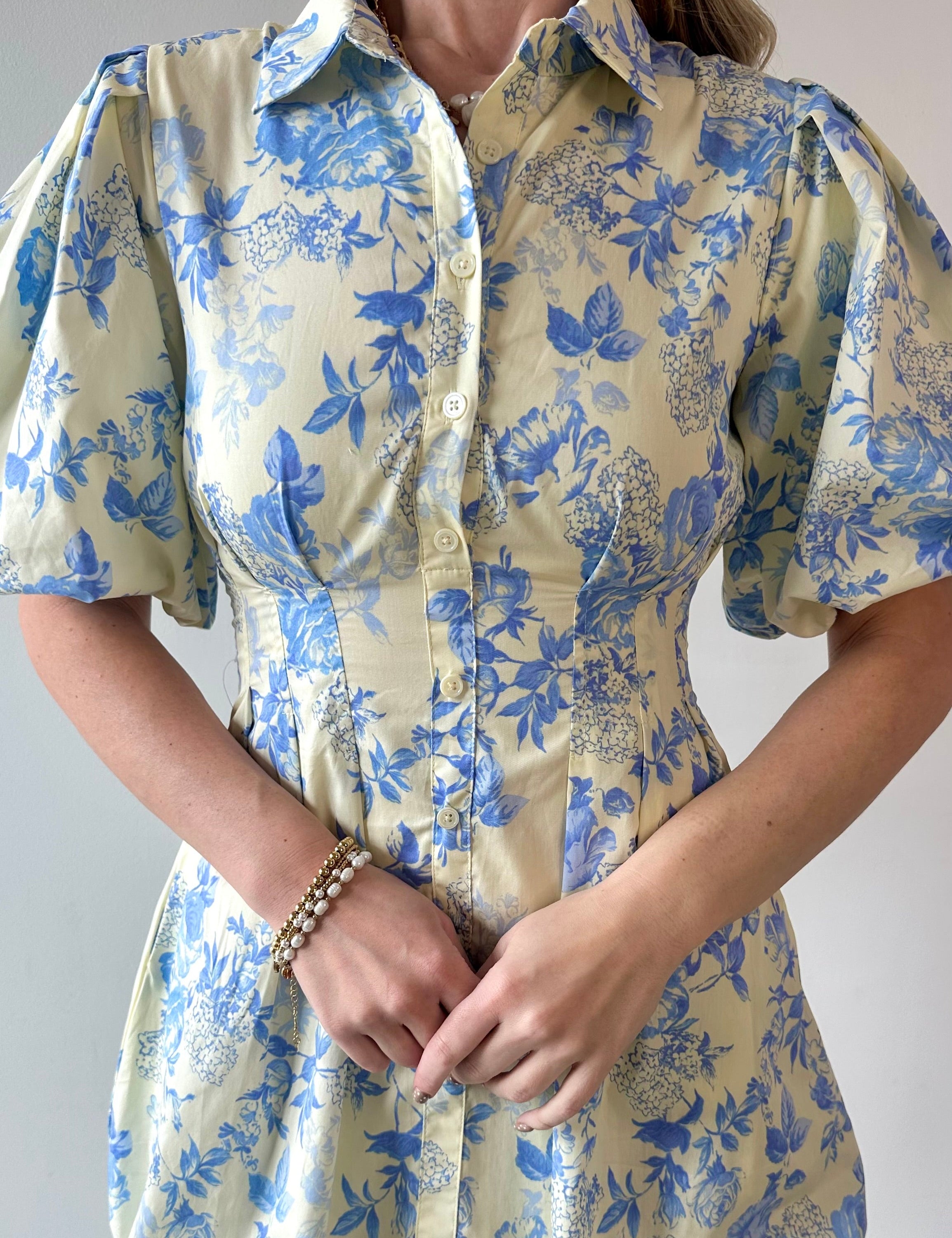 Emily Floral Puff Dress