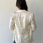 Evelyn Satin Blazer - Cream