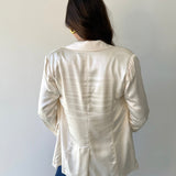 Evelyn Satin Blazer - Cream