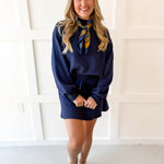 Everfleece Rib Top & Skort Set- Navy