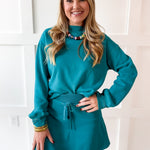 Everfleece Rib Top & Skort Set- Turquoise