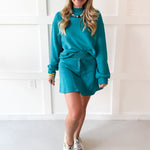 Everfleece Rib Top & Skort Set- Turquoise