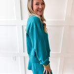 Everfleece Rib Top & Skort Set- Turquoise