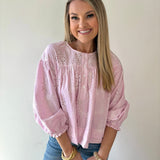 Eyelet Embroidered Blouse