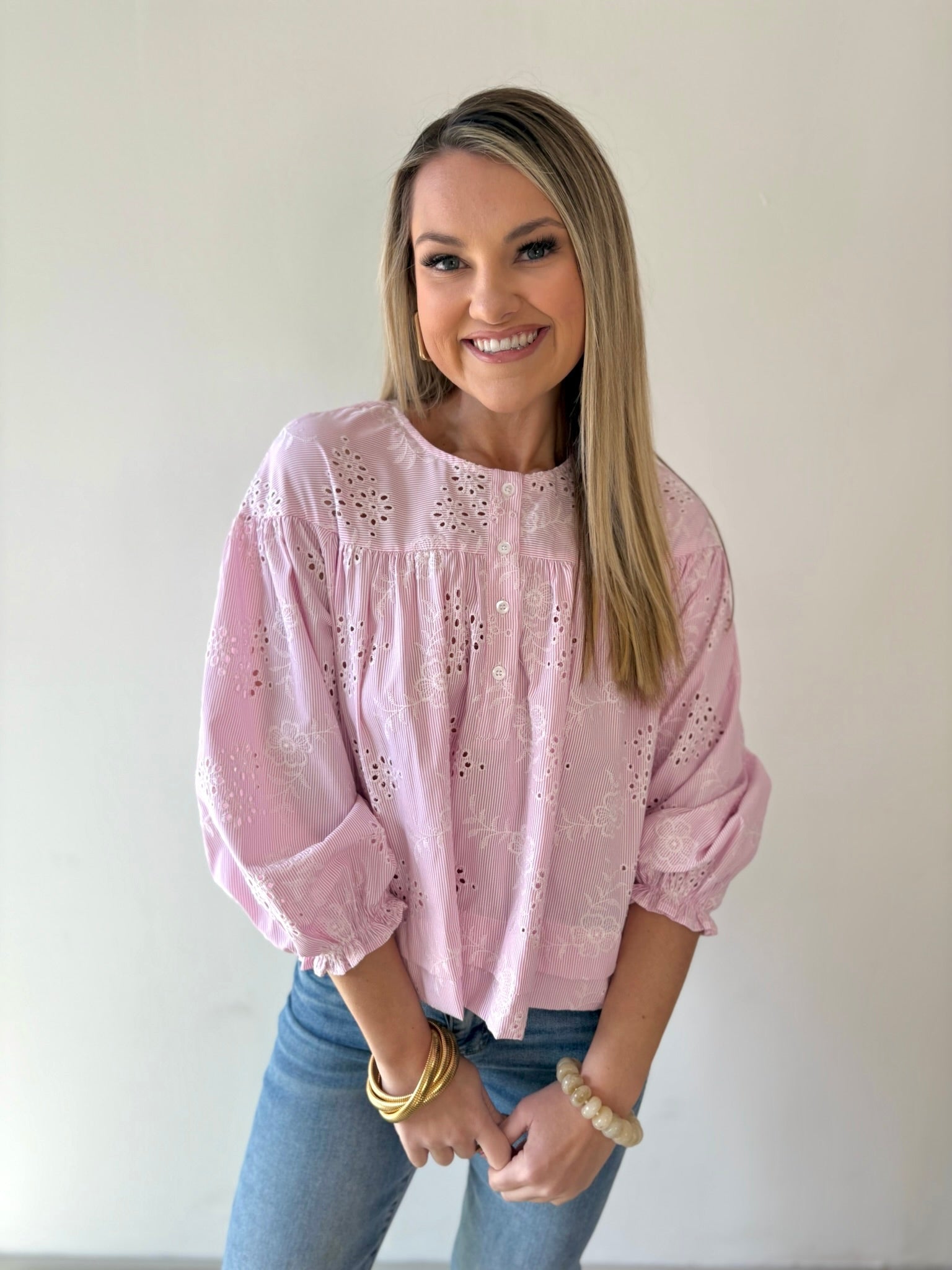 Eyelet Embroidered Blouse