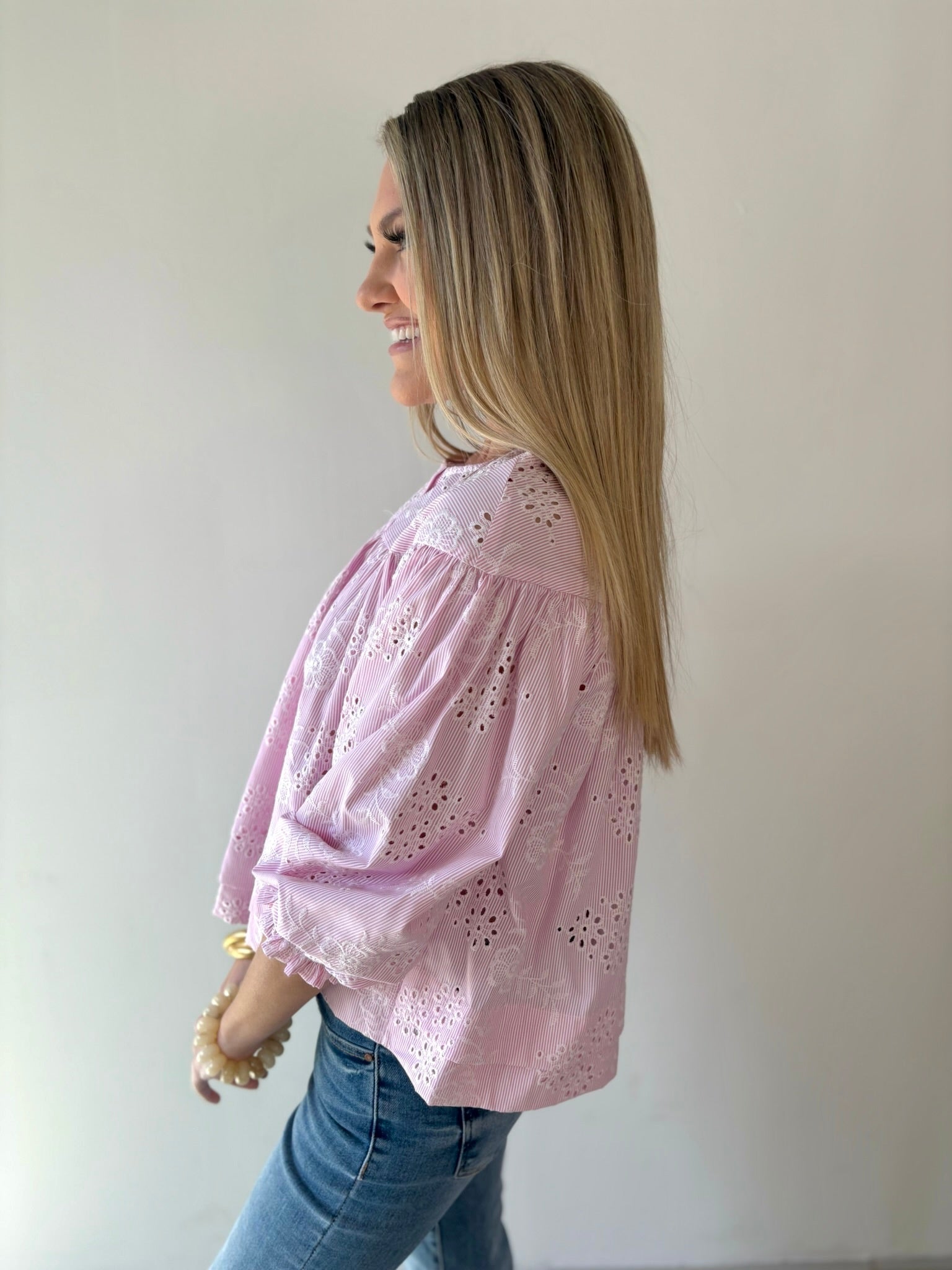 Eyelet Embroidered Blouse