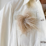 Feather Brooch- Sand
