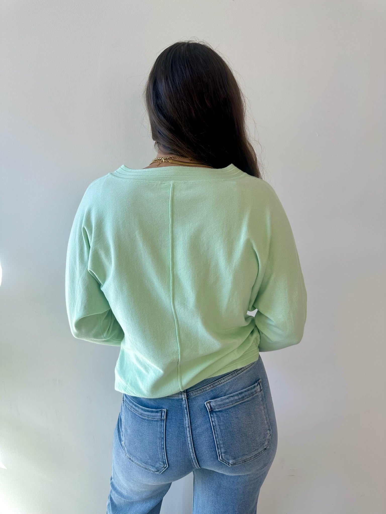Fine Knit Center Seam Top