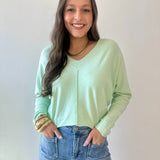 Fine Knit Center Seam Top