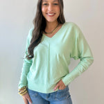 Fine Knit Center Seam Top