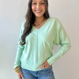 Fine Knit Center Seam Top