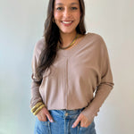 Fine Knit Center Seam Top