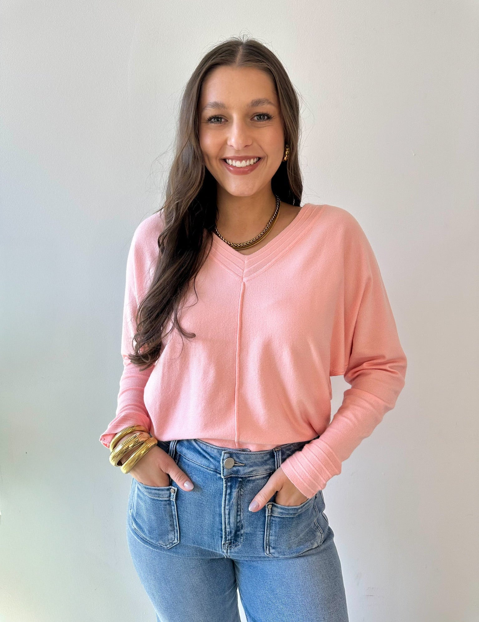 Fine Knit Center Seam Top