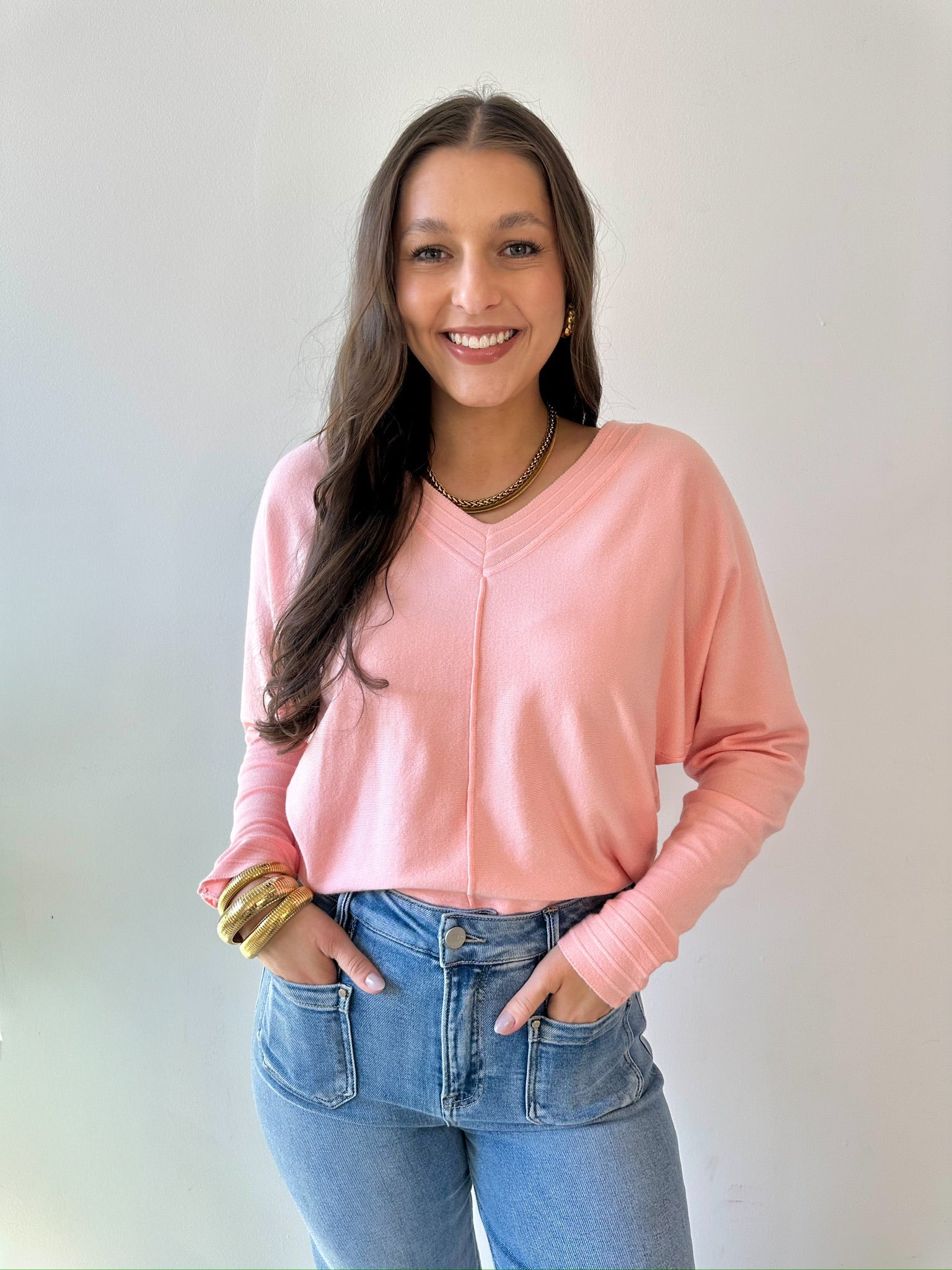 Fine Knit Center Seam Top