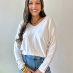 Fine Knit Center Seam Top