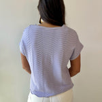 Fine Knit With Scallop Detail Top